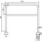 Protective bar made of steel tubing |  48 x 2.5 mm | with crossbar | for wall mounting | total width: 1200 mm | hot-dip galvanized